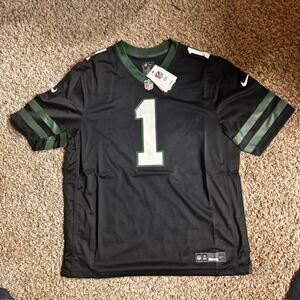 NWT Nike New York Jets Sauce Gardner Stealth Black Jersey Size XL